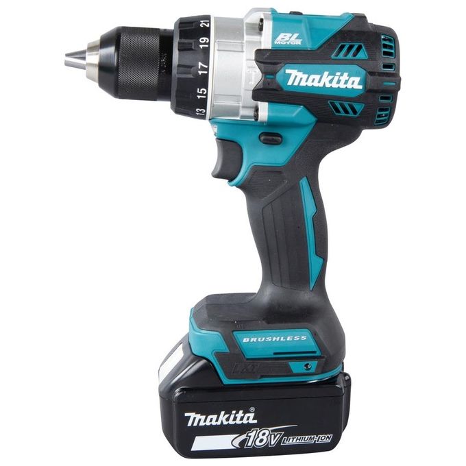 Makita DHP486RTJ Trapano Avvitatore a Percussione di 2 x 5.0 Ah Batterie e Caricatore Fornito in una Custodia MakPac