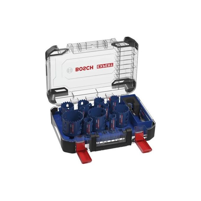 Bosch 14x Set di Seghe a Tazza Expert Tough Material per Legno con Metallo Diametro 20-76mm