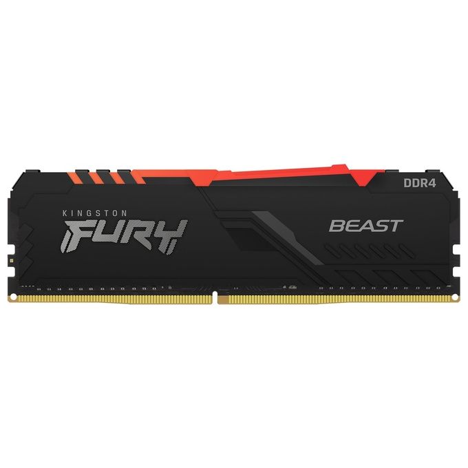 Titolo Amazon : Kingston FURY Beast RGB 8GB 3600MT-s DDR4 CL17 Memoria Gaming Kit per Computer Fissi Modulo Singolo KF436C17BBA-8 8GB Modulo Singolo 3600MT-s 8Gbit