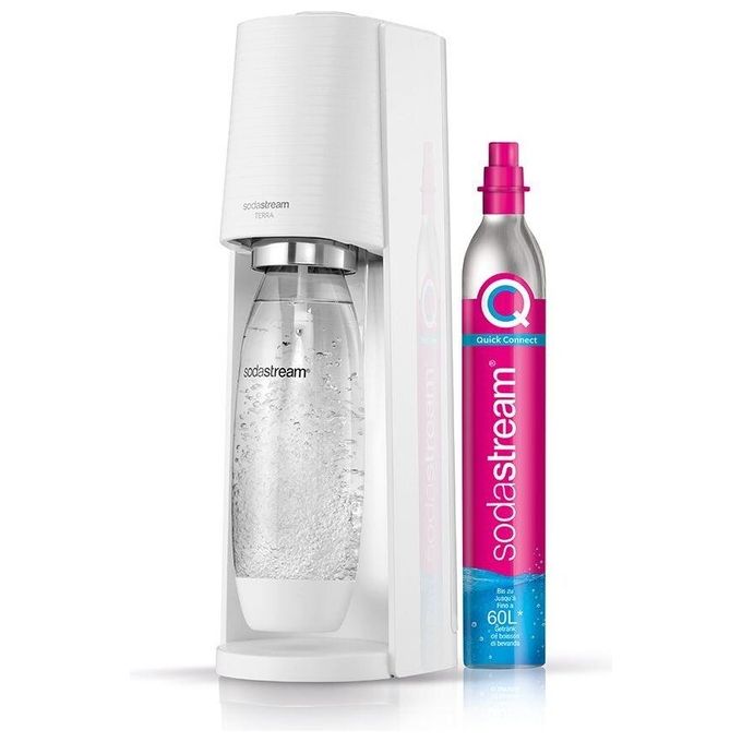 Sodastream Gasatore d'Acqua Terra Nero 1 Bottiglia da 1 Litro 1 Cilindro Co2