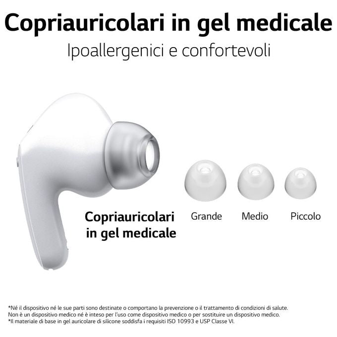 [ComeNuovo] LG TONE Free FP5 In-Ear True Wireless Cancellazione Attiva del Rumore e Audio Meridian Bluetooth Bianco