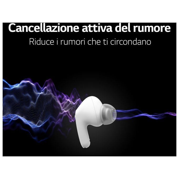 [ComeNuovo] LG TONE Free FP5 In-Ear True Wireless Cancellazione Attiva del Rumore e Audio Meridian Bluetooth Bianco