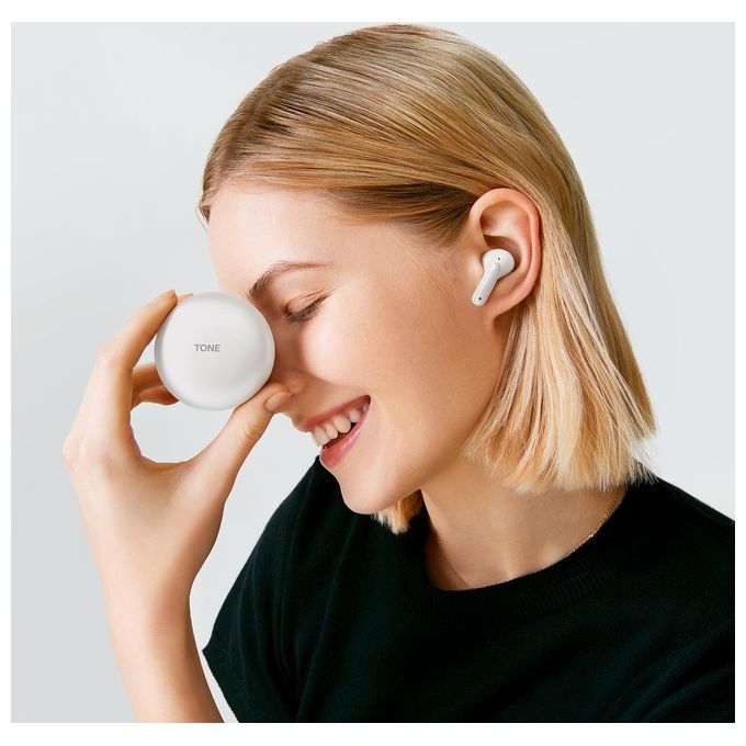 [ComeNuovo] LG TONE Free FP5 In-Ear True Wireless Cancellazione Attiva del Rumore e Audio Meridian Bluetooth Bianco