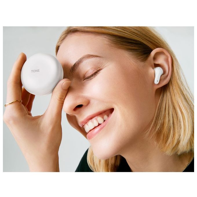 [ComeNuovo] LG TONE Free FP5 In-Ear True Wireless Cancellazione Attiva del Rumore e Audio Meridian Bluetooth Bianco