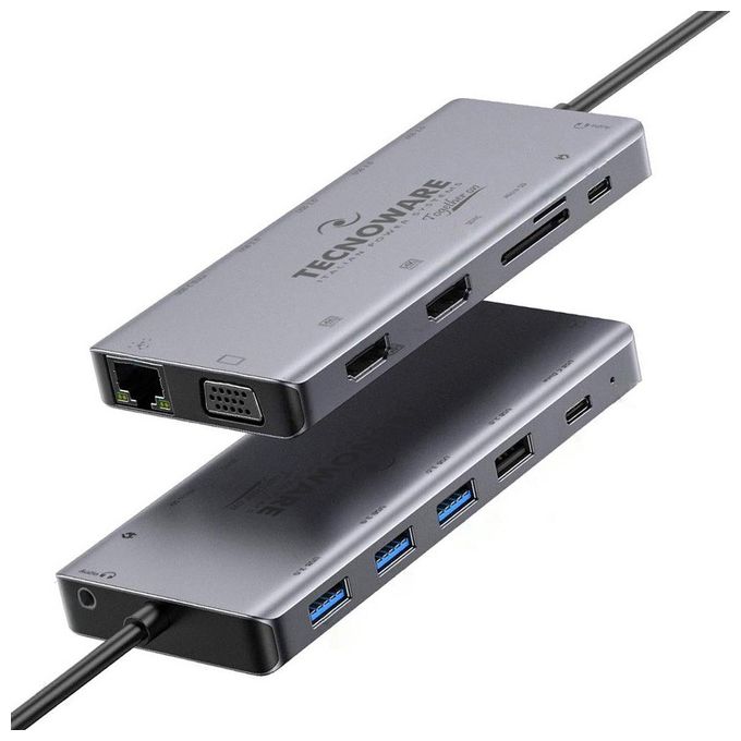 Tecnoware FHUB17692 Hub Usb Type-C Hub 13 in 1 Adapter