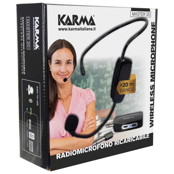 Karma MASTER 20 Radiomicrofono UHF Ricaricabile ad Archetto