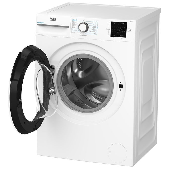 BEKO BMWU3821W Lavatrice a carica frontale 8kg Classe a 1200giri linea estetica NX motore inverter Display Touch oblo' bianco tecnologia EnergySpin