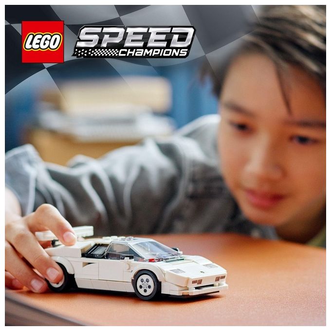 LEGO Speed Champions 76908 Lamborghini Countach, Giochi per Bambini di 8+ Anni, Auto Sportiva Giocattolo, Replica Supercar
