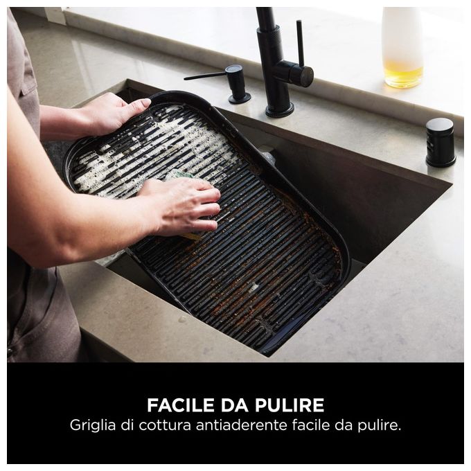 Ninja OG901EU Woodfire Pro Connect XL Barbecue Elettrico Griglia Affumicatore Friggitrice ad Aria 7 in 1 Controllo con App Termometro Digitale Pellet Woodfire Resistente alle Intemperie Nero