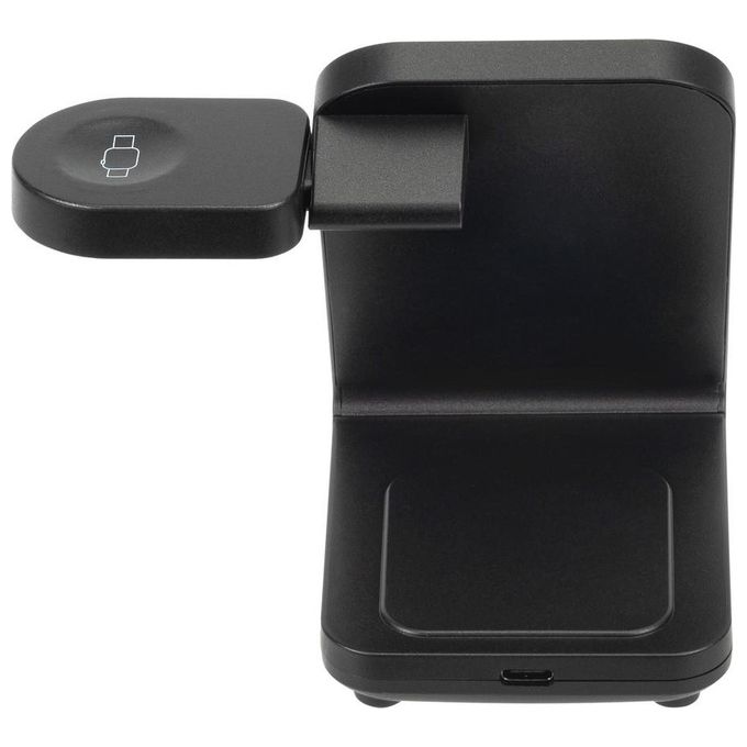 Rivacase VA4916 WH3 Caricatore Wireless 3 in 1 Ricarica 3 Dispositivi Contemporaneamente Certificato Qi 15W Nero