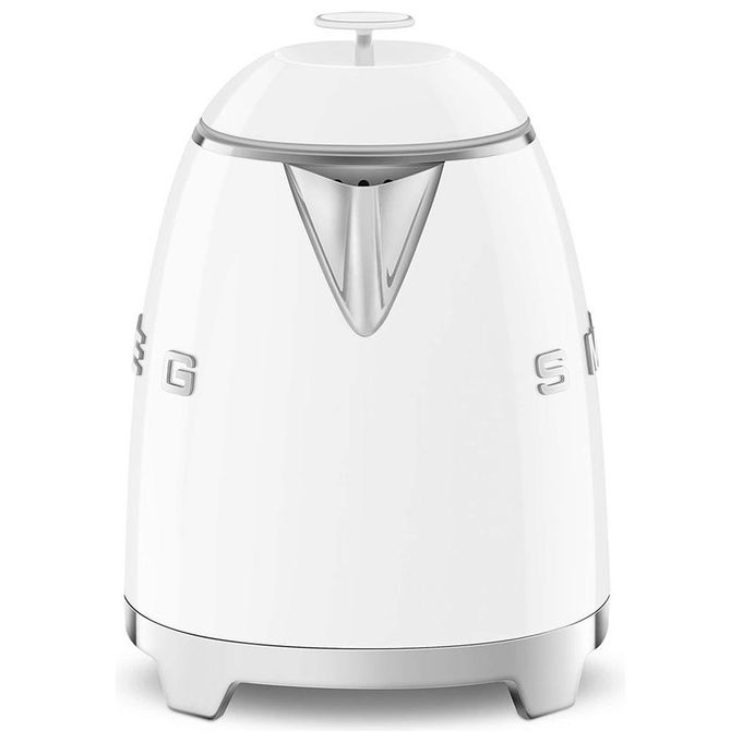 05WHEU - Bollitore elettrico 0,8 L, 1 400 W, corpo doppia parete acciaio inox-plastica, autospegnimento e protezione contro il funzionamento a secco, filtro anticalcare rimovibile, Bianco lucido (estetica 50's Style)