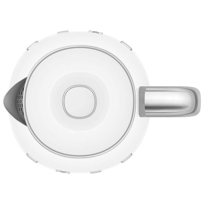 05WHEU - Bollitore elettrico 0,8 L, 1 400 W, corpo doppia parete acciaio inox-plastica, autospegnimento e protezione contro il funzionamento a secco, filtro anticalcare rimovibile, Bianco lucido (estetica 50's Style)
