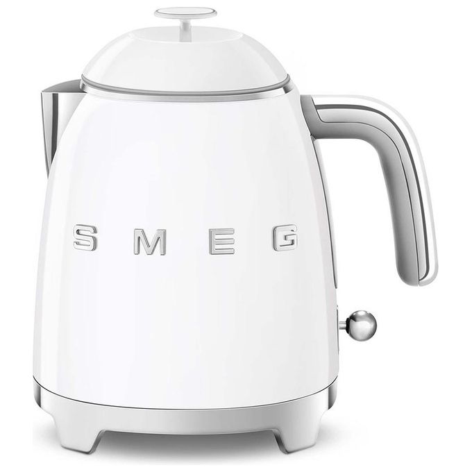 05WHEU - Bollitore elettrico 0,8 L, 1 400 W, corpo doppia parete acciaio inox-plastica, autospegnimento e protezione contro il funzionamento a secco, filtro anticalcare rimovibile, Bianco lucido (estetica 50's Style)
