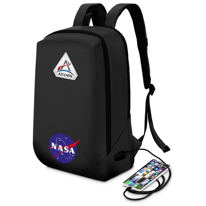 Atlantis BackPack The Moon Project NASA Artemis Zaino per Notebook 15.6'' Porta USB per Battery Bank Vano Ultracapiente 25 Litri Tasca Portaoggetti Aggancio Trolley