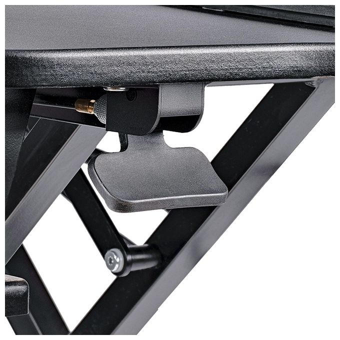 StarTech.com Scrivania ad Angolo Sit Stand con Vassoio per Tastiera Supporta Due Monitor