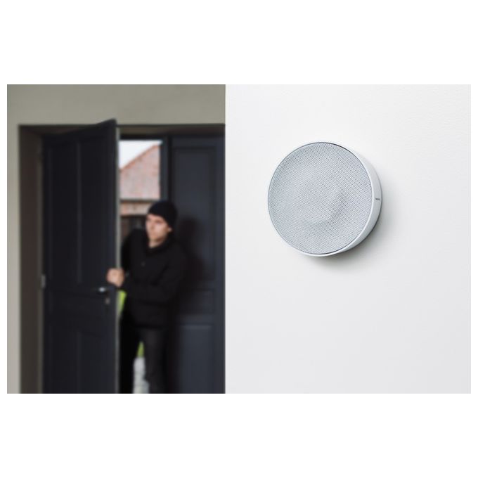 Netatmo NIS01-IT Sirena Interna Intelligente Wireless 110 dB Attivazione-Disattivazione Automatica Nessun Abbonamento Alimentata a Pile o con Cavo