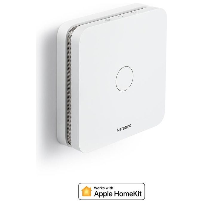 Netatmo Rilevatore Di Monossido Di Carbonio Intelligente, Wi-Fi, Autonomia Di 10 Anni, Allarme Da 85 Db, Certificazioni En 50291 E Nf, Nco-It, ?Udibile, Bianco, ?10 x 2.3 x 10 cm 390 grammi