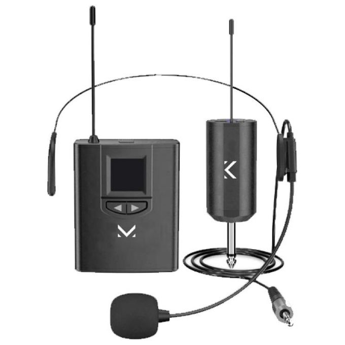 New Majestic Mic-800w Microfono Wireless Uhf ad Archetto con Ricevitore Ricaricabile