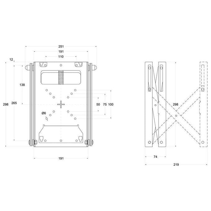 Multibrackets 0952 Supporto per Display Espositivi 32'' Nero