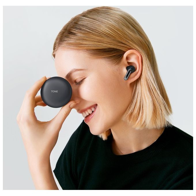[ComeNuovo] LG TONE Free FP5 In-Ear True Wireless Cancellazione Attiva del Rumore e Audio Meridian Bluetooth Nero