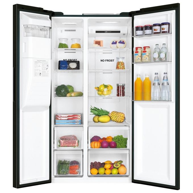 Haier HSR3918FIPB Frigorifero Side by Side 2 porte 515 Litri Multi Airflow Total No Frost nero Classe F