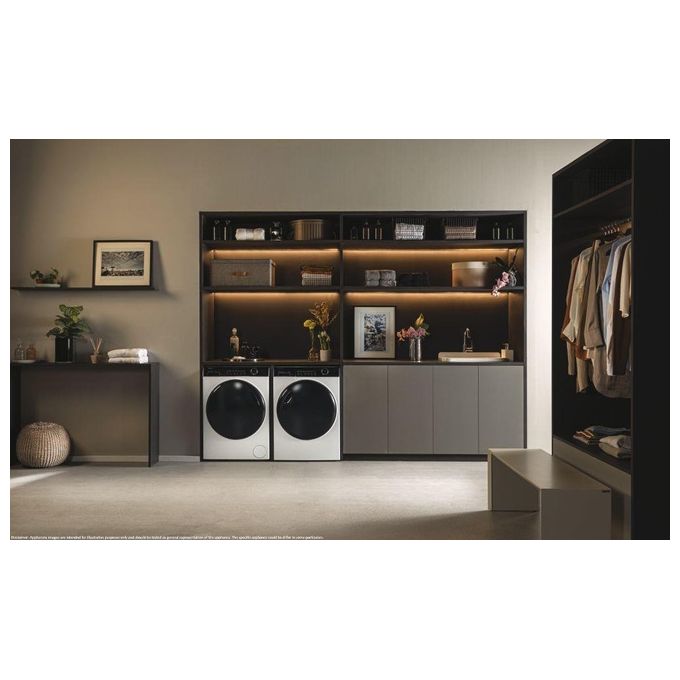 Haier HW100-B14959U1 - Lavatrice Caricamento Frontale 10 kg, 1400 rpm, Classe A, Motore Direct Motion, Vapore, (85x60x58 cm), Bianco