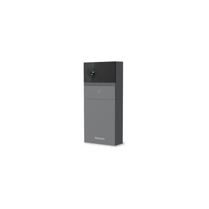 Atlantis CASA Smart VideoCitofono DB910 Wireless da Esterno Telecamera 2MP Full HD Sensore PIR Compatibile Google Home-Nest ed Amazon Alexa Echo Show IR led