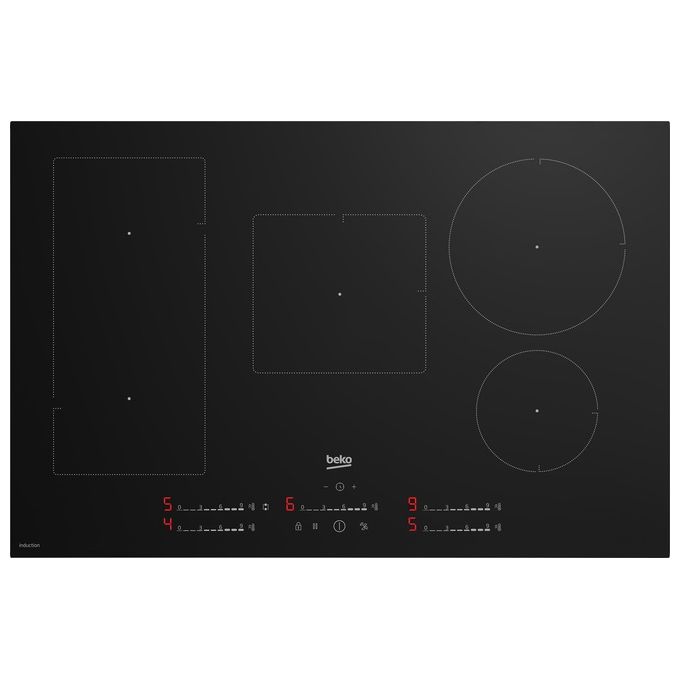 BEKO HII85720UFT Piano Cottura Nero da Incasso 80cm a Induzione 5 Zone