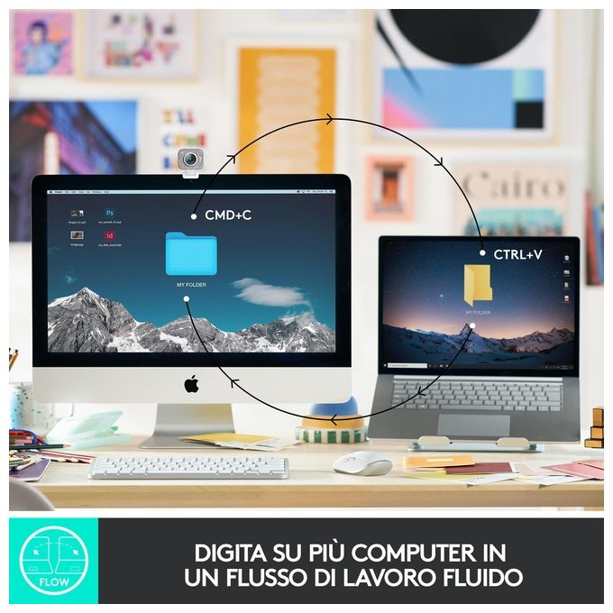 Logitech 920-010488 MX Keys Mini Tastiera Wireless Bluetooth QWERTY Italiano Ricaricabile USB-C Multi-Device colore Grafite
