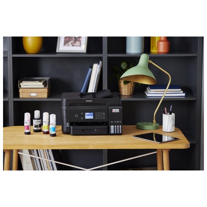 Epson C11CJ61402 EcoTank ET-3850 Stampante Multifunzione Inkjet A4 Stampa Copia Scansione Wi-Fi Ethernet ADF Fronte Retro colore Nero