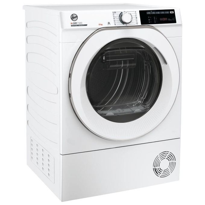 Hoover NDE H8A2TCEXS-S H-Dry 500 - Asciugatrice a pompa di calore 8 kg, Classe A++, connettivita' Wi-Fi + Bluetooth, programma Auto Care, (85x60x59 cm), Bianco