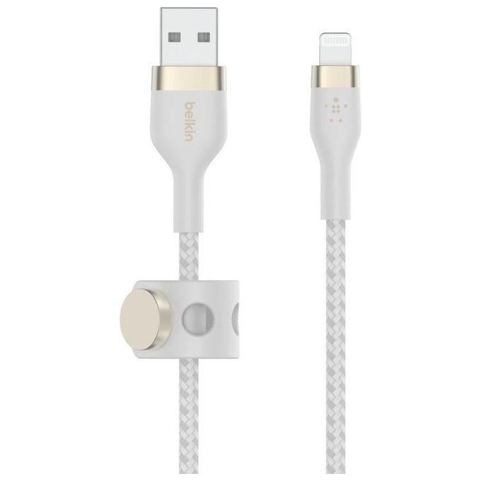 Belkin BoostCharge Cavo Flex Lightning-Usb-A 3mt Bianco
