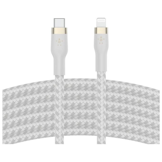 Belkin BoostCharge Cavo Pro Flex Lightning-Usb-C 15W 1mt Bianco