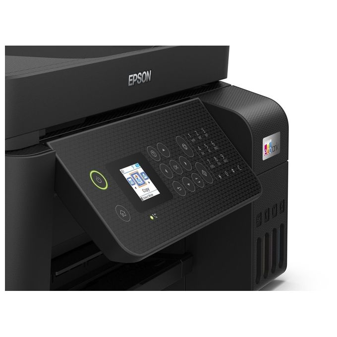 [ComeNuovo] Epson EcoTank ET-4800 stampante A4 (stampa, copia, scansione, fax) ADF, display LCD 3.7cm, USB, Wi-Fi, Wi-Fi Direct, Ethernet, Epson Smart Panel, AirPrint, serbatoi flaconi alta capacita', Nero