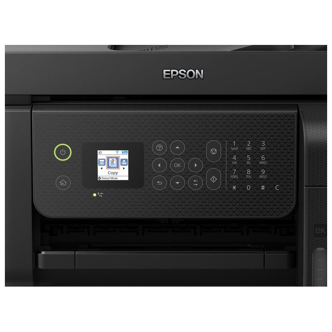 [ComeNuovo] Epson EcoTank ET-4800 stampante A4 (stampa, copia, scansione, fax) ADF, display LCD 3.7cm, USB, Wi-Fi, Wi-Fi Direct, Ethernet, Epson Smart Panel, AirPrint, serbatoi flaconi alta capacita', Nero