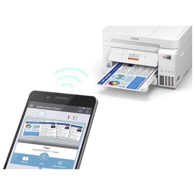 Epson Stampante Inkjet Multifunzione EcoTank ET-4856 Risoluzione 4800 x 1200 DPI A4 Bianca