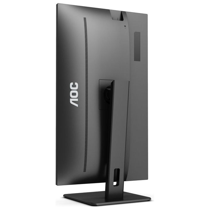 AOC U32P2 - Monitor UHD da 32 pollici, regolabile in altezza (3840 x 2160, 75 Hz, HDMI 2.0, DisplayPort, hub USB), colore: Nero