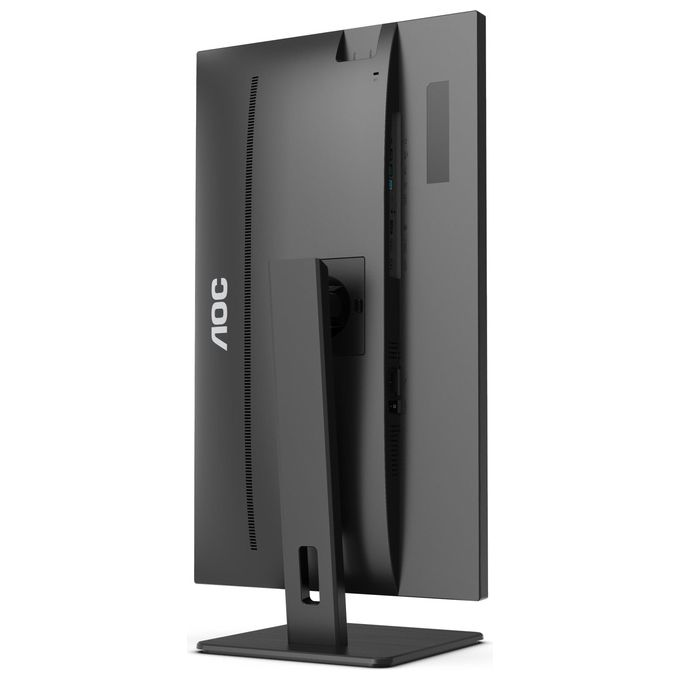 AOC U32P2 - Monitor UHD da 32 pollici, regolabile in altezza (3840 x 2160, 75 Hz, HDMI 2.0, DisplayPort, hub USB), colore: Nero