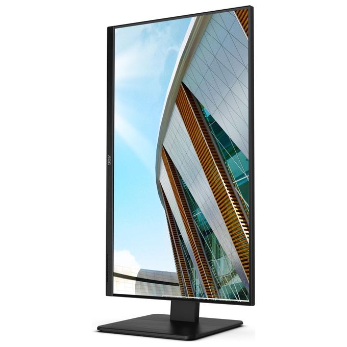 AOC U32P2 - Monitor UHD da 32 pollici, regolabile in altezza (3840 x 2160, 75 Hz, HDMI 2.0, DisplayPort, hub USB), colore: Nero