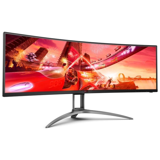 AOC Monitor 49'' LED VA Curvo Gaming Agon AG493UCX2 5120x1440 Quad HD Tempo di Risposta 4 ms Frequenza di Aggiornamento 165 (Hz)