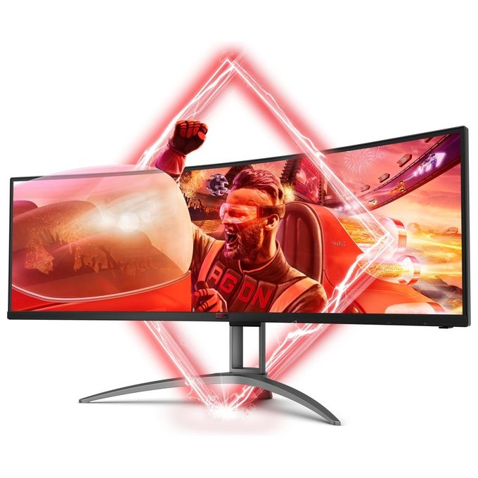AOC Monitor 49'' LED VA Curvo Gaming Agon AG493UCX2 5120x1440 Quad HD Tempo di Risposta 4 ms Frequenza di Aggiornamento 165 (Hz)