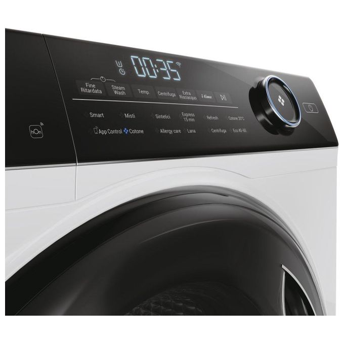 Haier HW100-B14959U1 - Lavatrice Caricamento Frontale 10 kg, 1400 rpm, Classe A, Motore Direct Motion, Vapore, (85x60x58 cm), Bianco