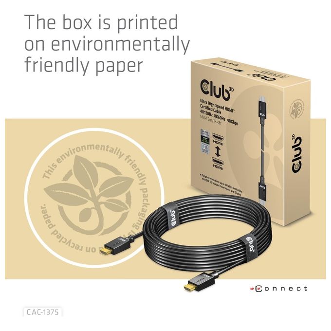 Club3d Cac-1375 Cavo Hdmi 5mt Hdmi Tipo A Standard Nero