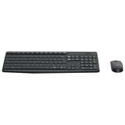 Logitech 920-007931 MK235 Tastiera e Mouse Wireless Combo Full-size QWERTY Layout US 1000 DPI 10 m di Portata colore Grigio