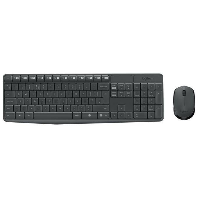 Logitech MK235 Tastiera RF Wireless QWERTZ Tedesco Grigio