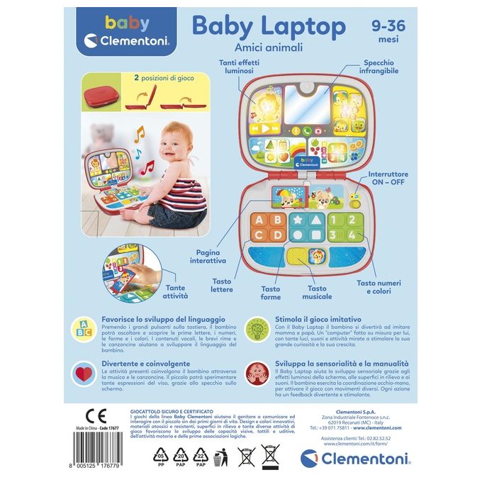 Clementoni Baby Laptop Amici Animali