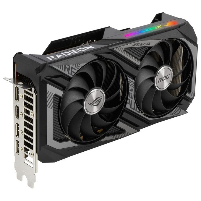 ASUS ROG Strix AMD Radeon RX 6600 XT OC Edition Scheda Grafica AMD RDNA 2 PCIe 4.0 8GB GDDR6 HDMI 2.1 DisplayPort 1.4a Ventole Axial Tech Super Alloy Power II GPU Tweak II Nero
