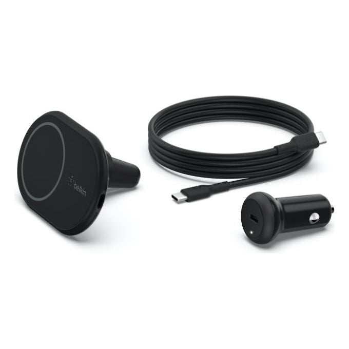 Belkin BoostCharge Caricatore e Supporto da Auto Magnetico per Telefono Nero