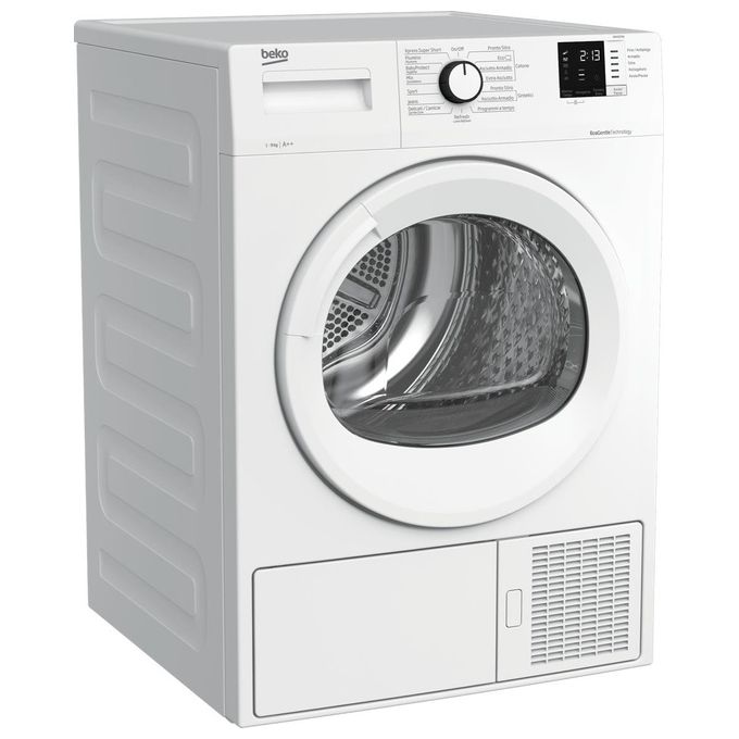 BEKO DRX923W Asciugatrice a Pompa di Calore Classe A++ Capacita di Carico 9 Kg EcoGentle Cestello AquaWave