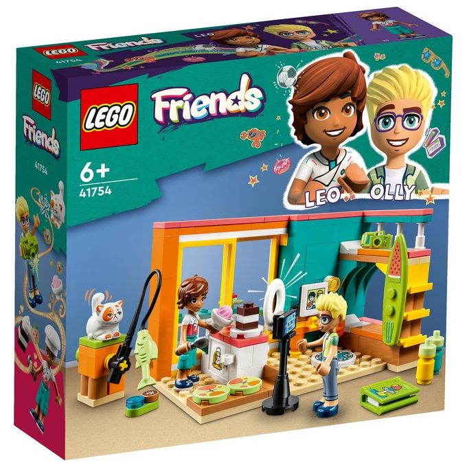 LEGO Friends 41754 La Cameretta di Leo, Set Camera da Letto a Tema Cucina e Video Making, Giochi per Bambini 6+ da Collezione